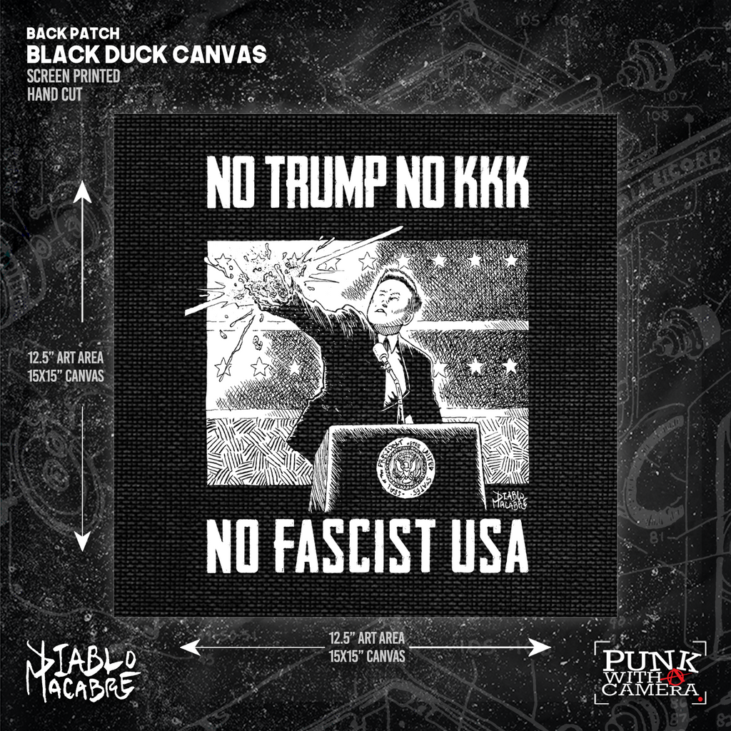 No Trump, No KKK, No Fascist USA - Backpatch
