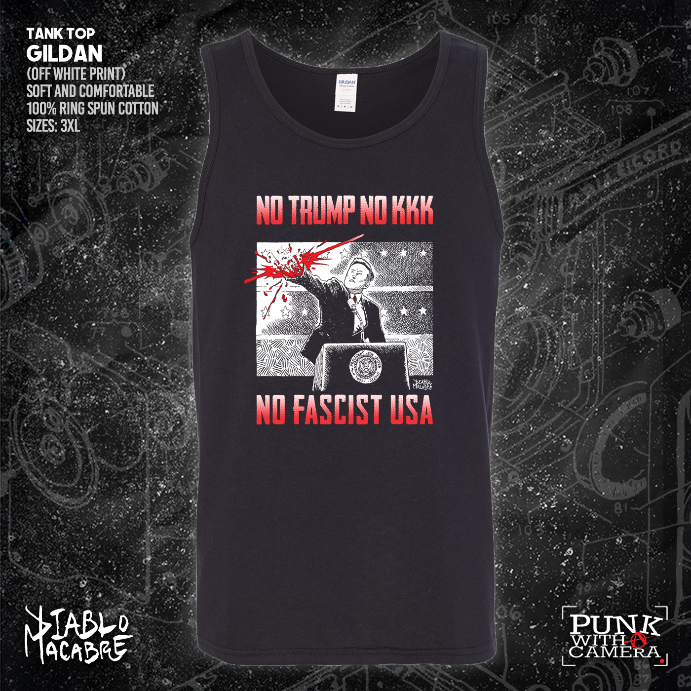 No Trump, No KKK, No Fascist USA - Diablo Macabre