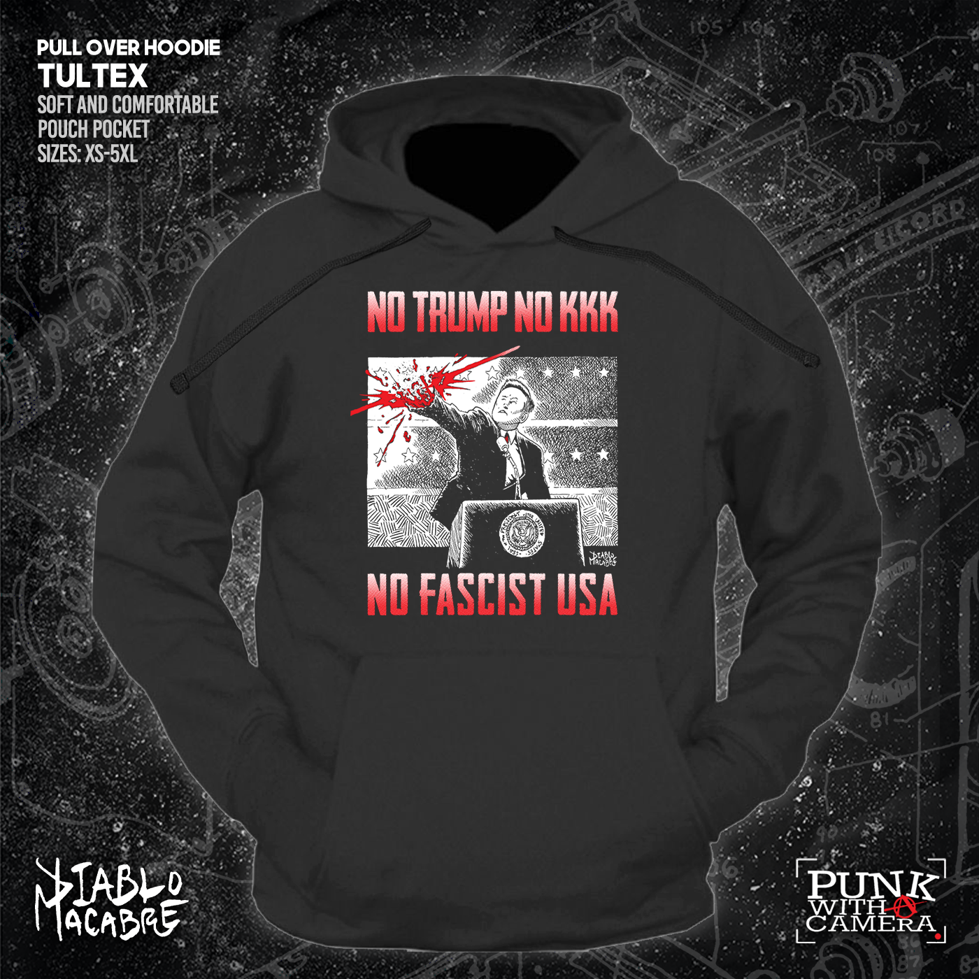 No Trump, No KKK, No Fascist USA - Diablo Macabre