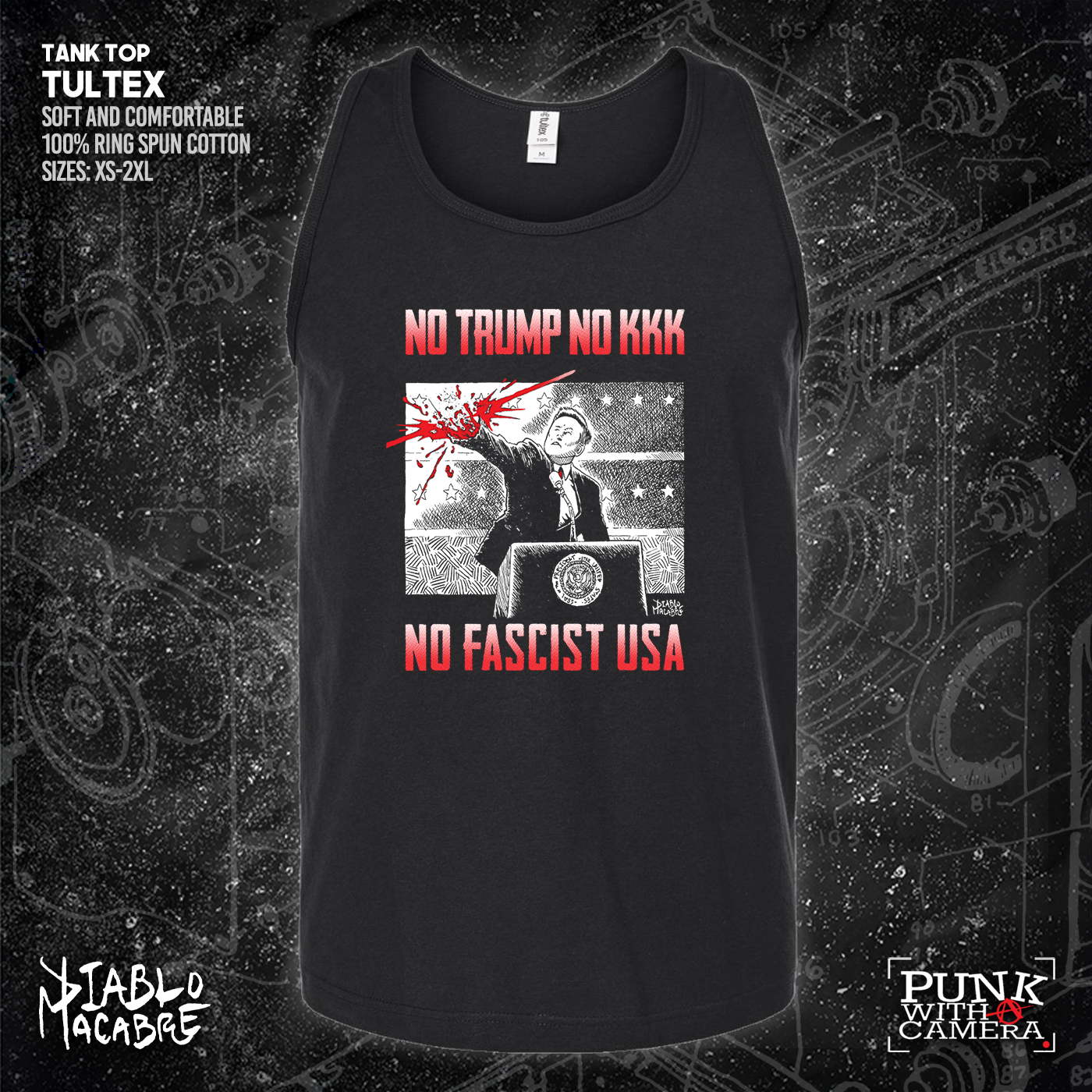 No Trump, No KKK, No Fascist USA - Diablo Macabre