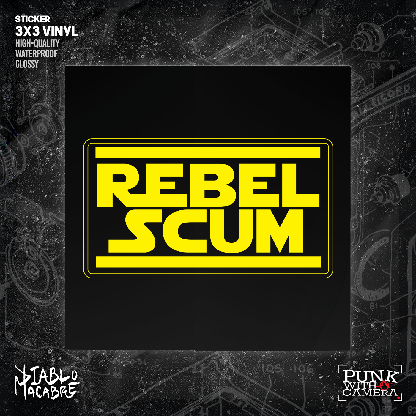 Rebel Scum - Sticker (3x3)