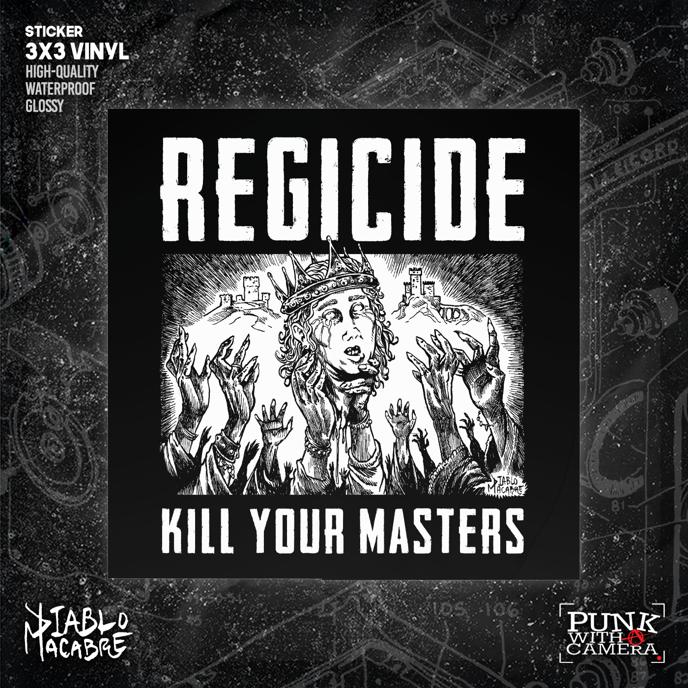 Regicide Kill Your Masters - Sticker (3X3)