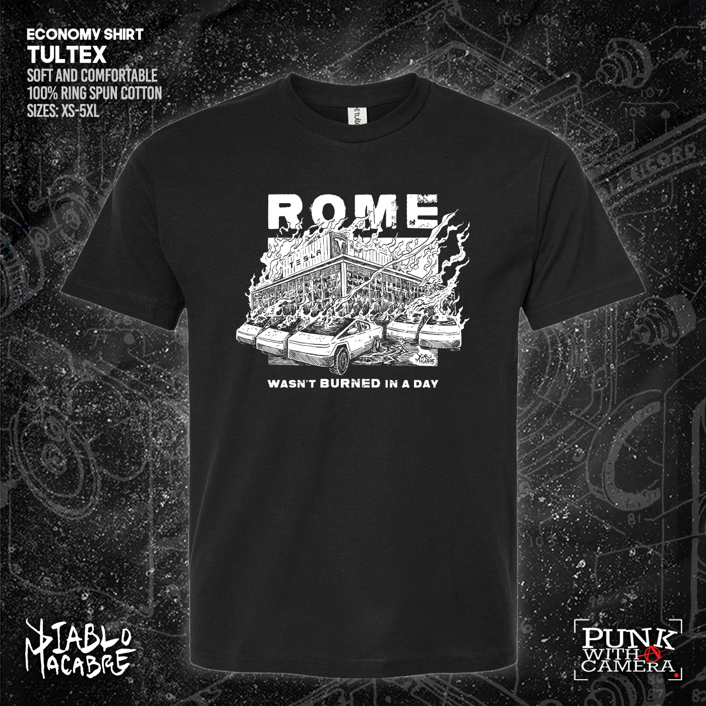 Rome Wasn't Burnt In A Day - Two Color Version - Diablo Macabre