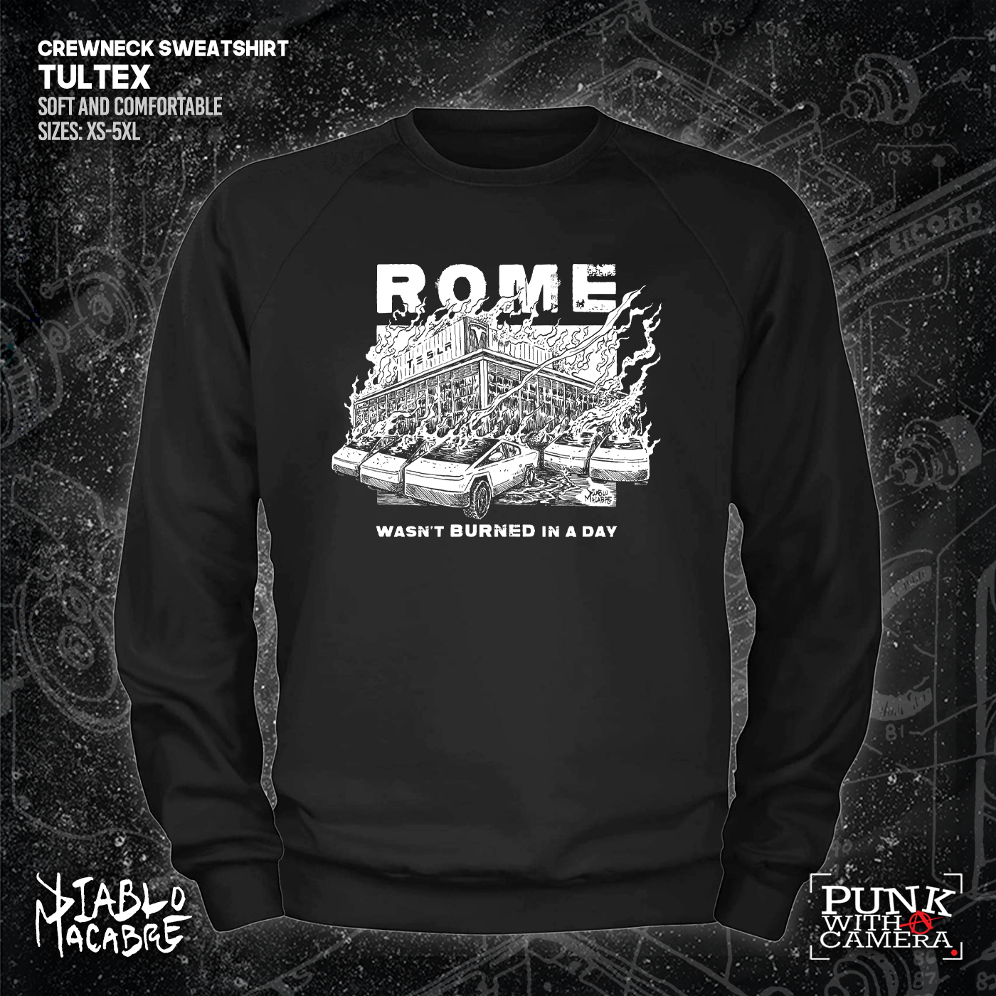 Rome Wasn't Burnt In A Day - Two Color Version - Diablo Macabre