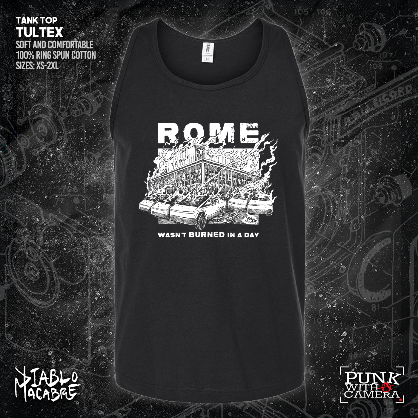 Rome Wasn't Burnt In A Day - Two Color Version - Diablo Macabre