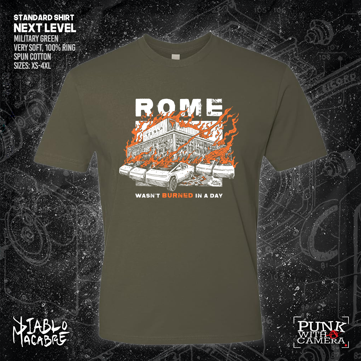 Rome Wasn't Burnt In A Day - Two Color Version - Diablo Macabre