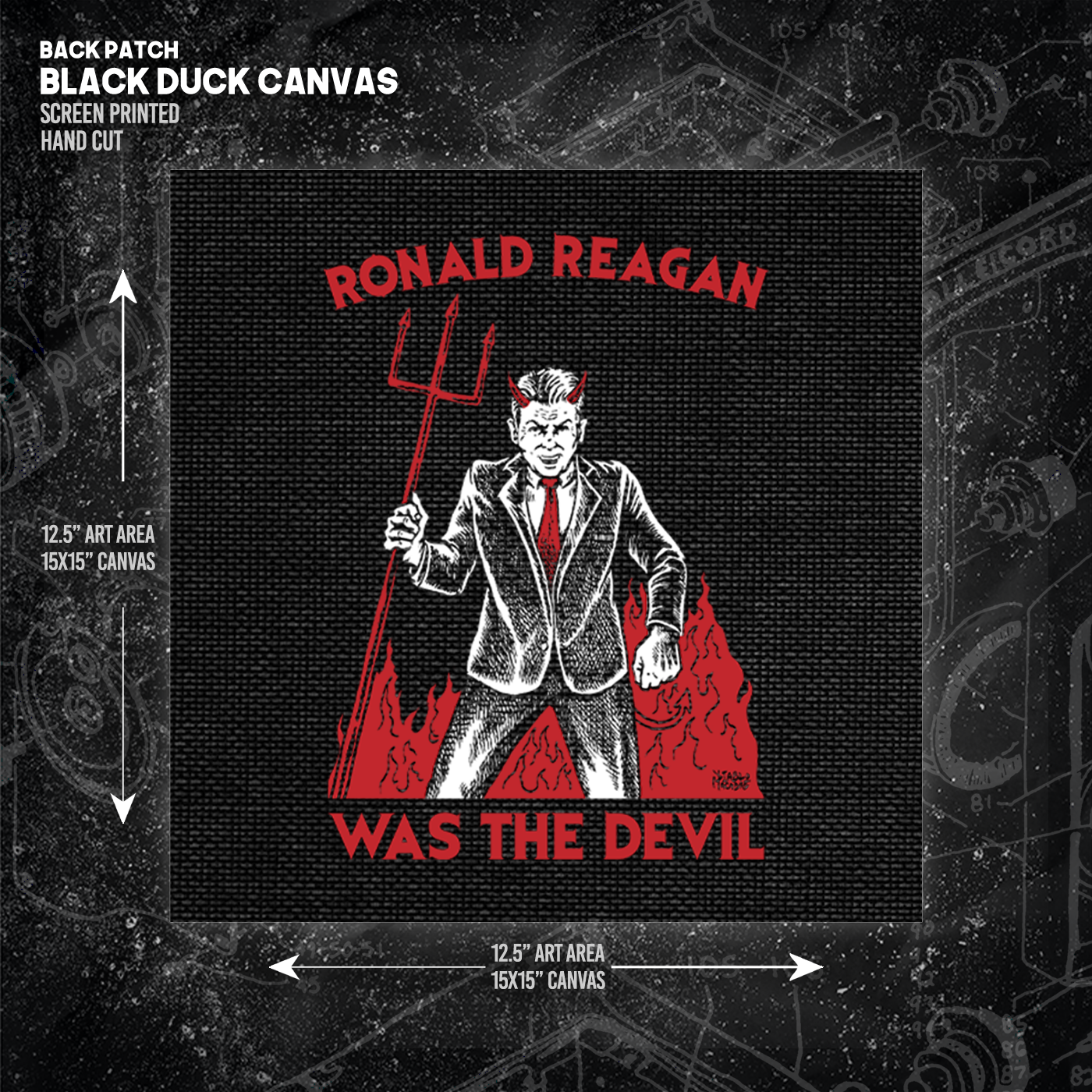 Ronald Reagan Was The Devil - Backpatch