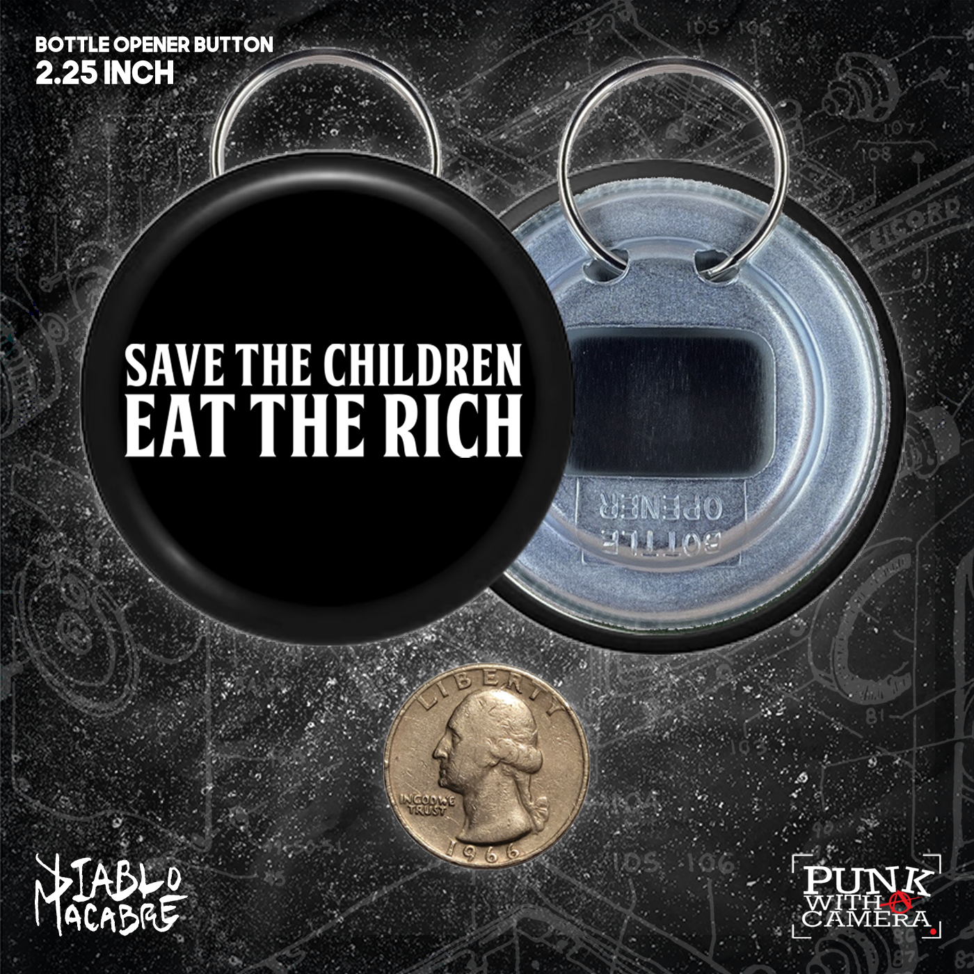 Save The Children Eat The Rich - Buttons (1, 1.25, 1.5, & 2.25 Inch)