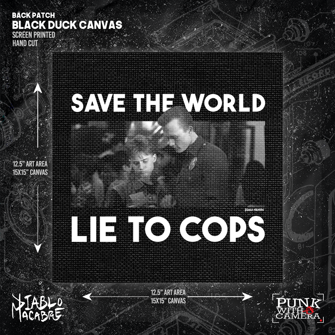 Save The World Lie To Cops (T2) - Backpatch