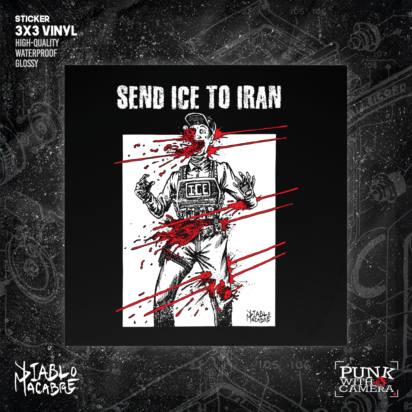 Send Ice To Iran - Sticker (3x3)