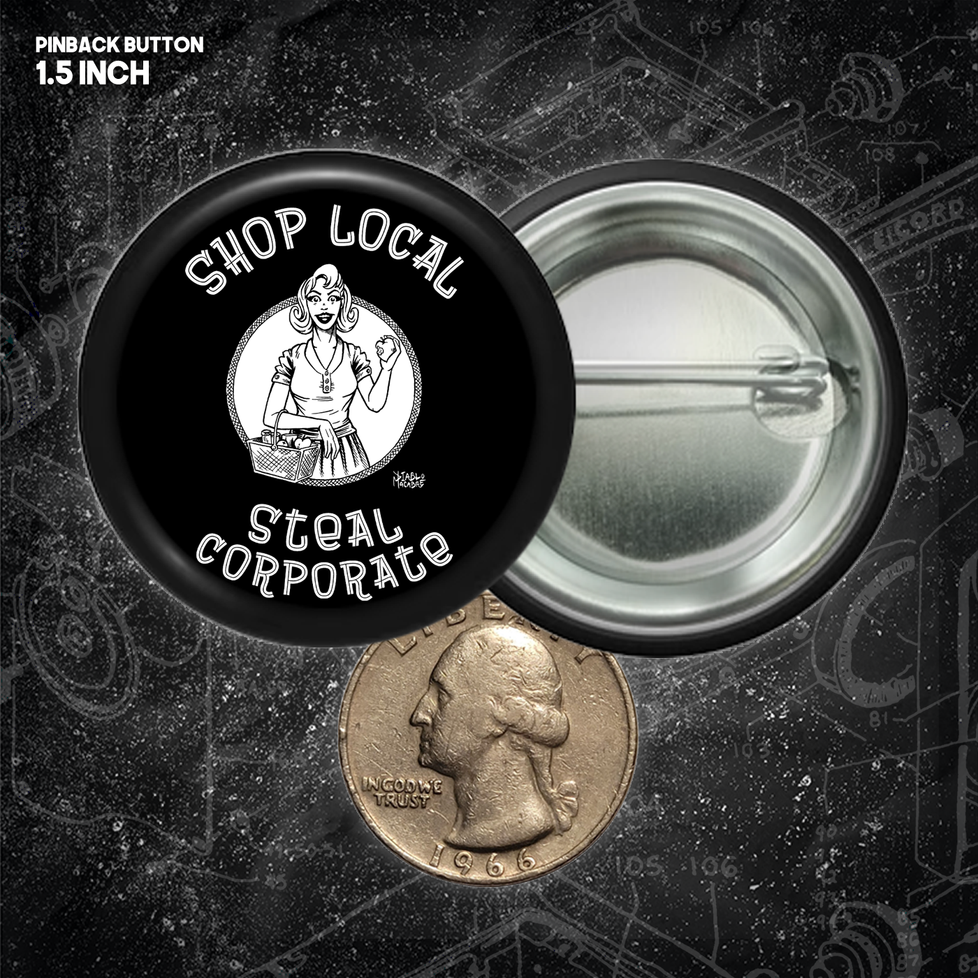Shop Local Steal Corporate  - Buttons (1.5, & 2.25 Inch)