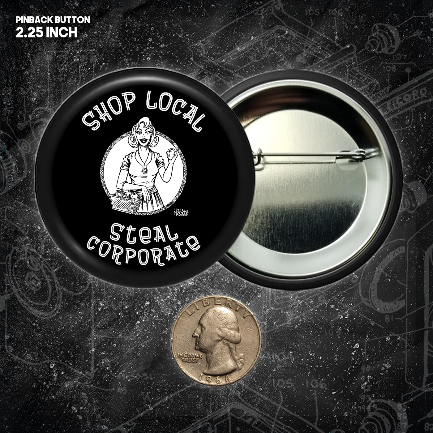 Shop Local Steal Corporate  - Buttons (1.5, & 2.25 Inch)