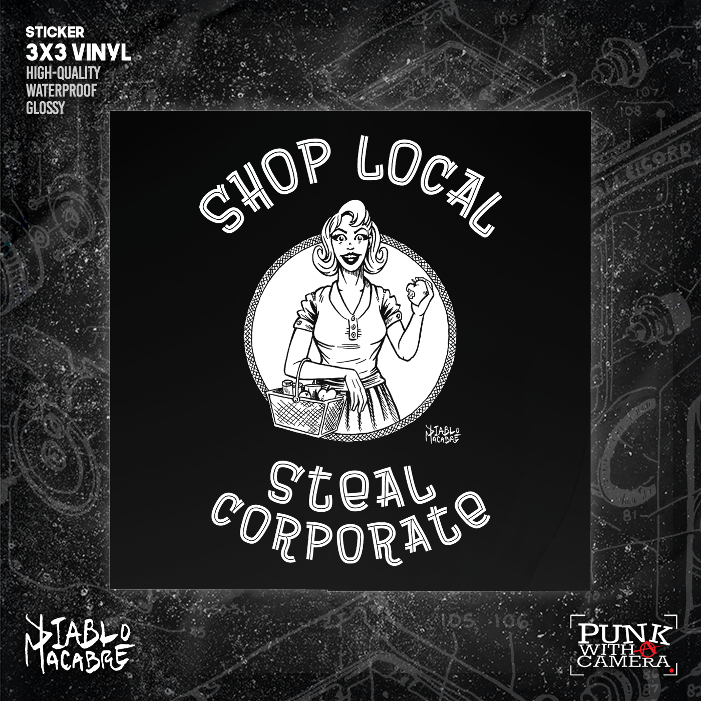 Shop Local Steal Corporate - Sticker (3X3)