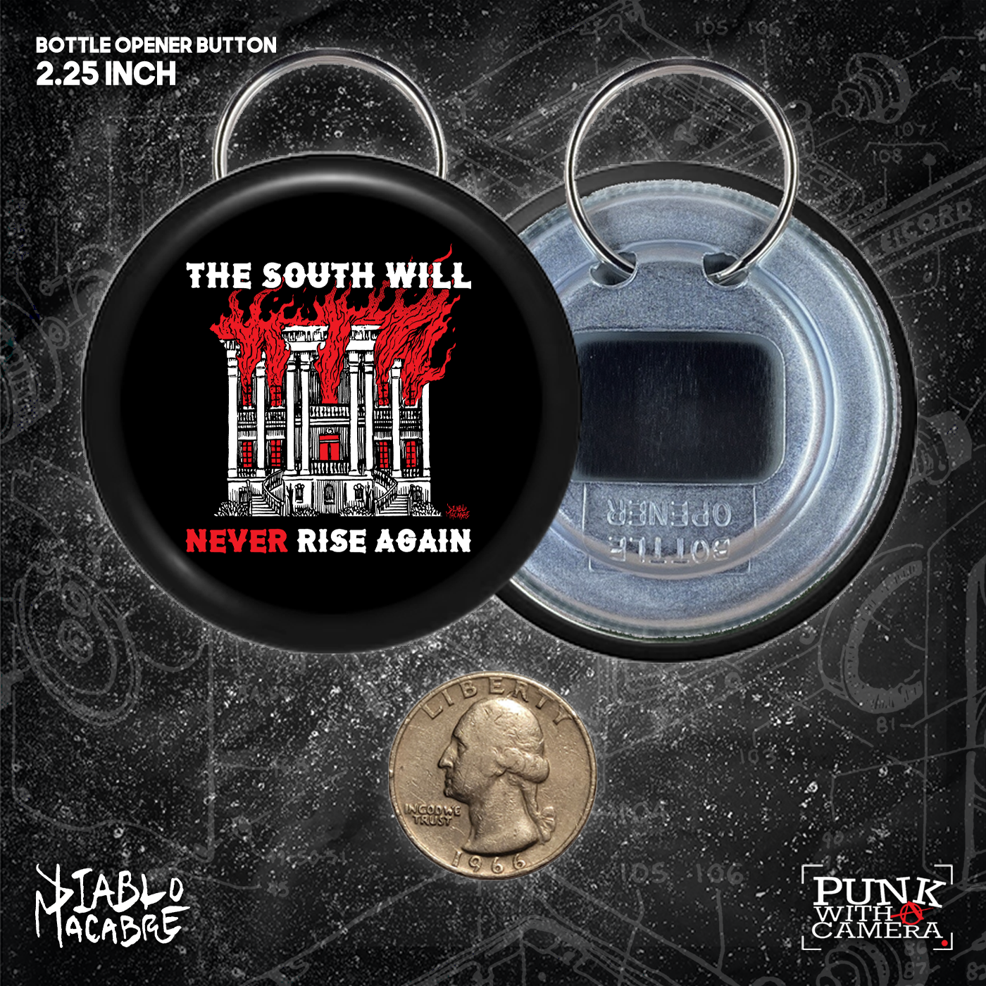 The South Will Never Rise Again - Buttons (1.5 & 2.25 Inch)
