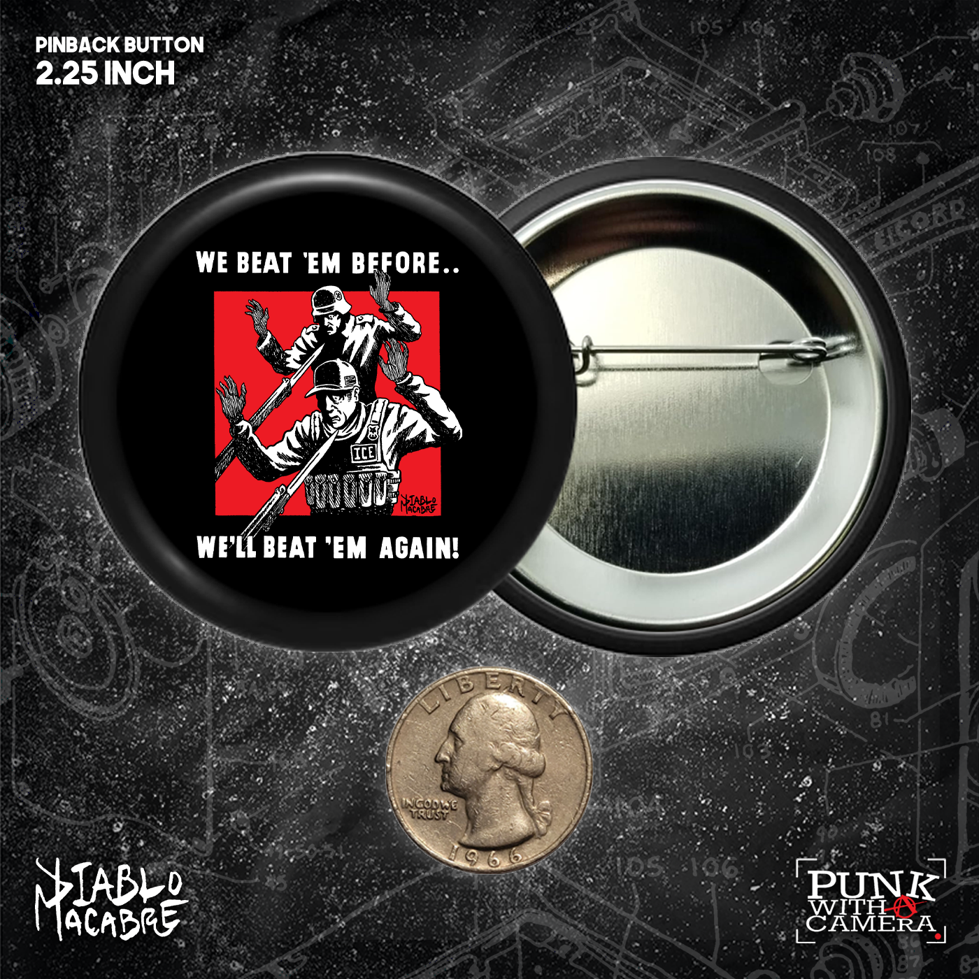 We Beat 'Em Before We'll Beat 'Em Again! - Buttons (1.5 & 2.25 Inch)