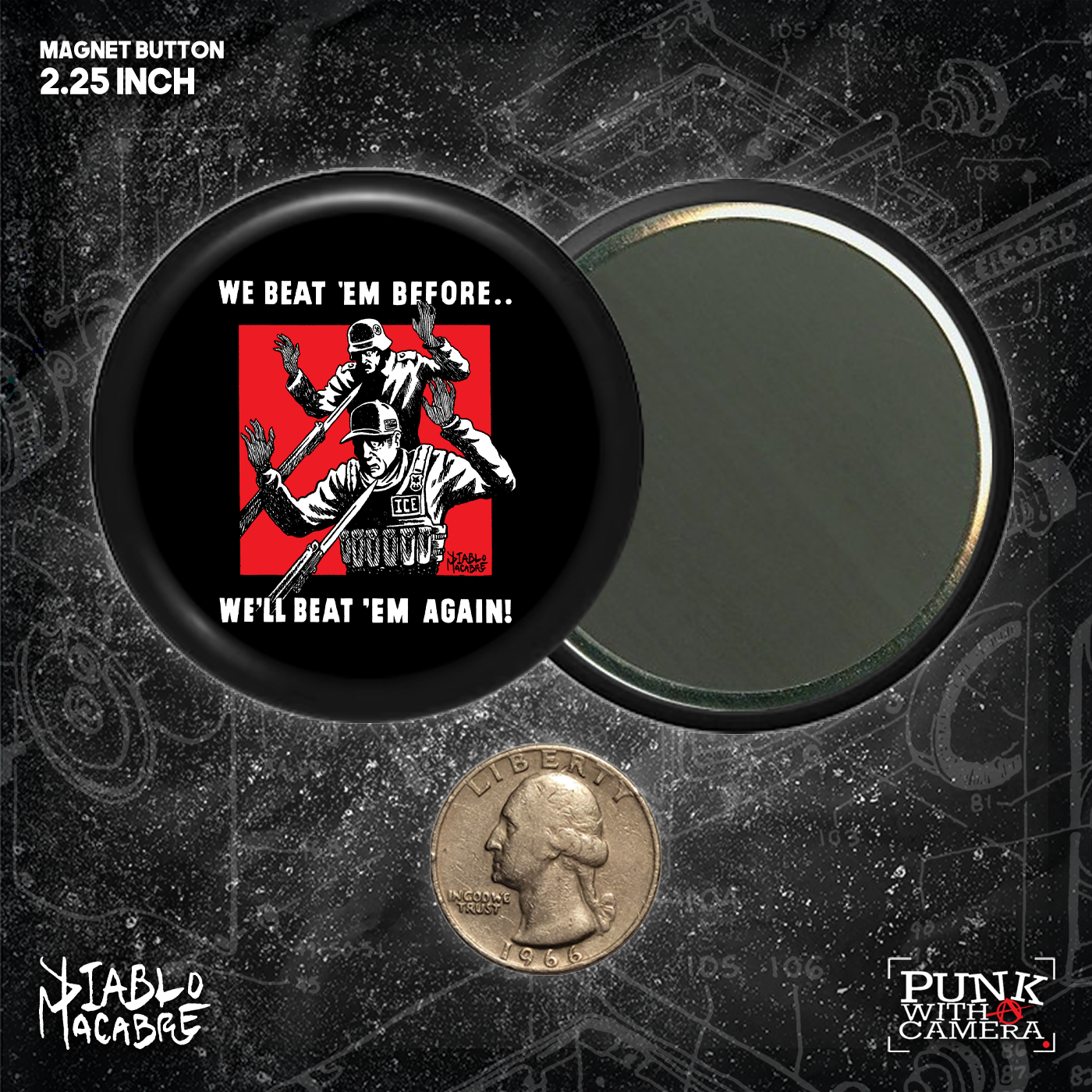 We Beat 'Em Before We'll Beat 'Em Again! - Buttons (1.5 & 2.25 Inch)