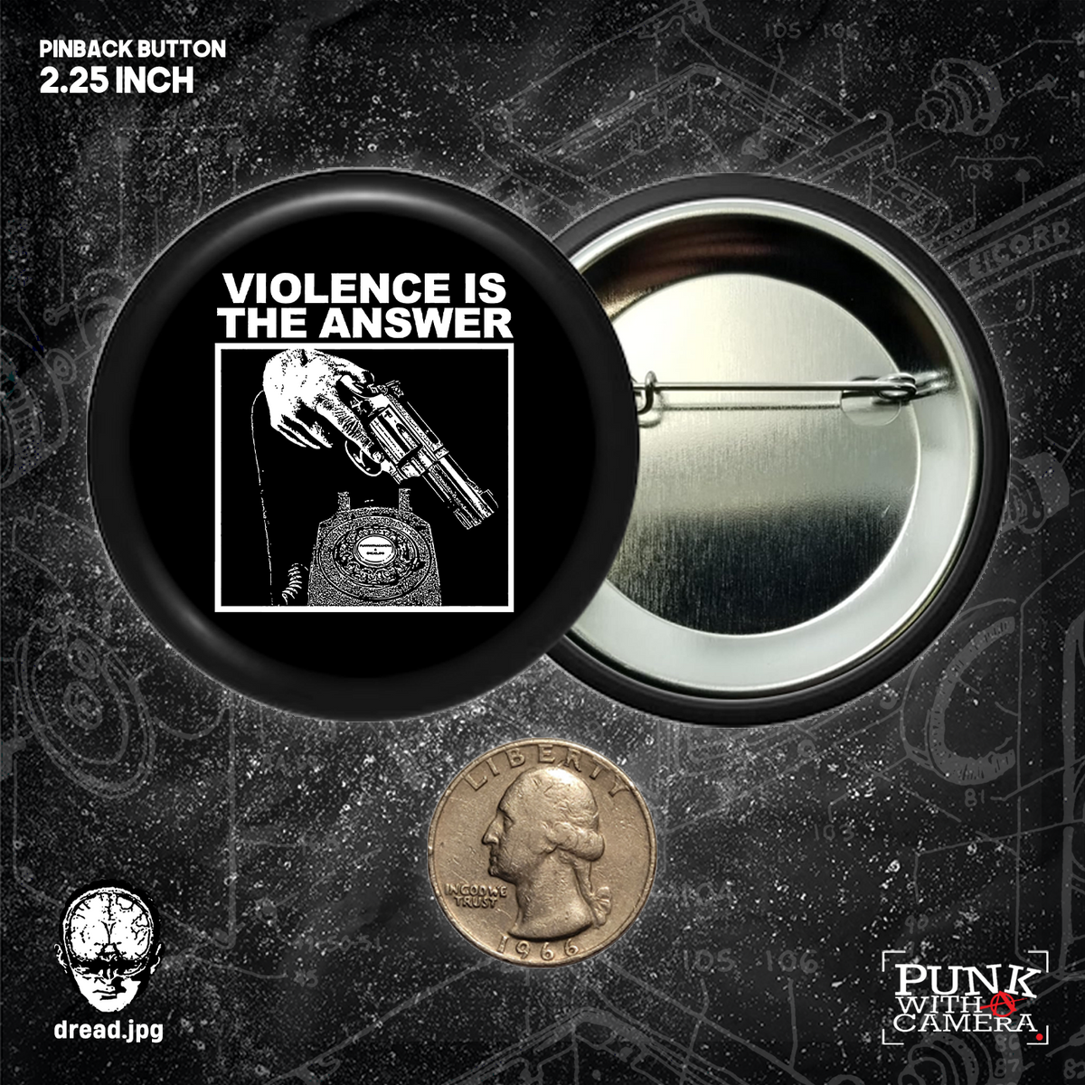 Violence Is The Answer - Buttons (1, 1.25, 1.5, & 2.25 Inch)