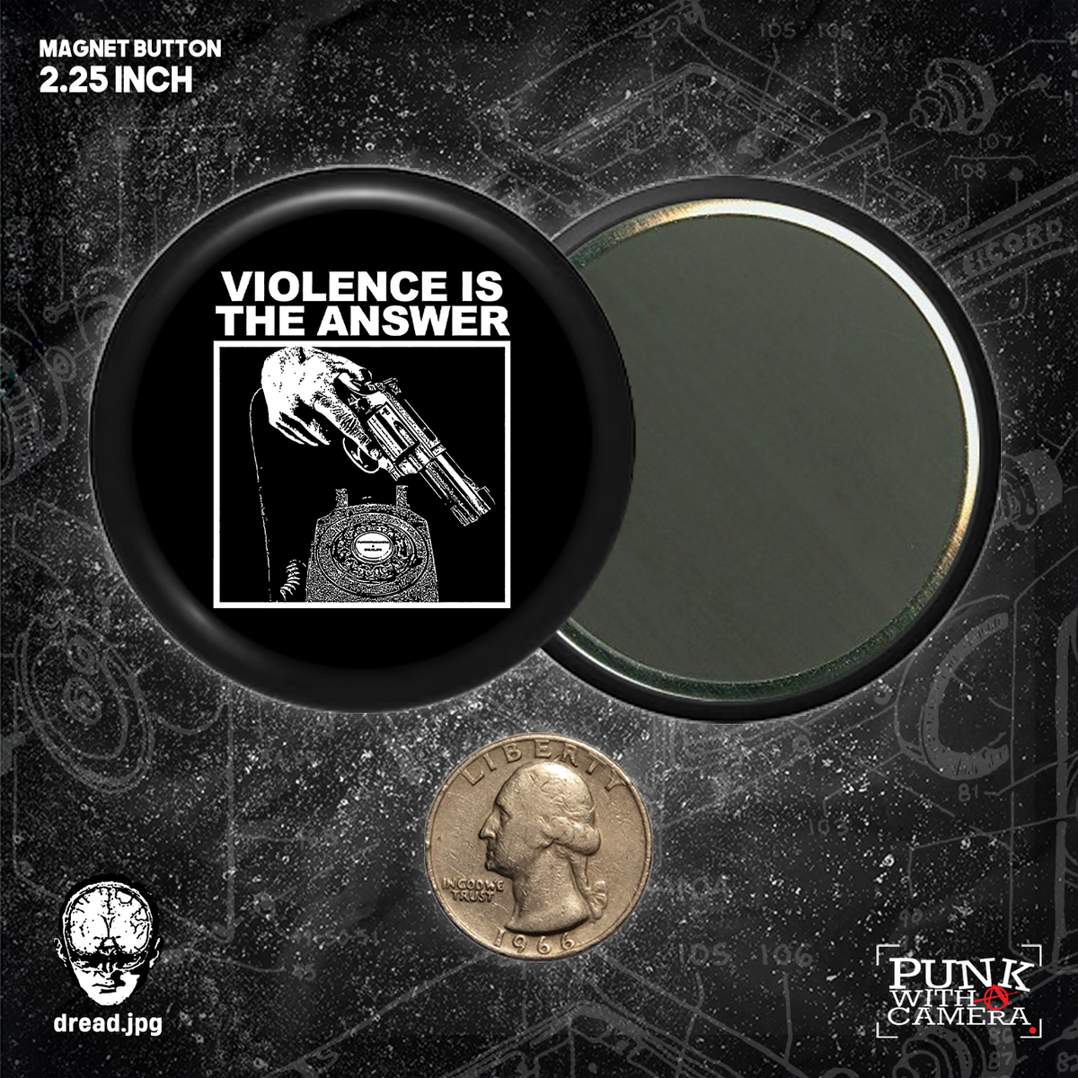 Violence Is The Answer - Buttons (1, 1.25, 1.5, & 2.25 Inch)