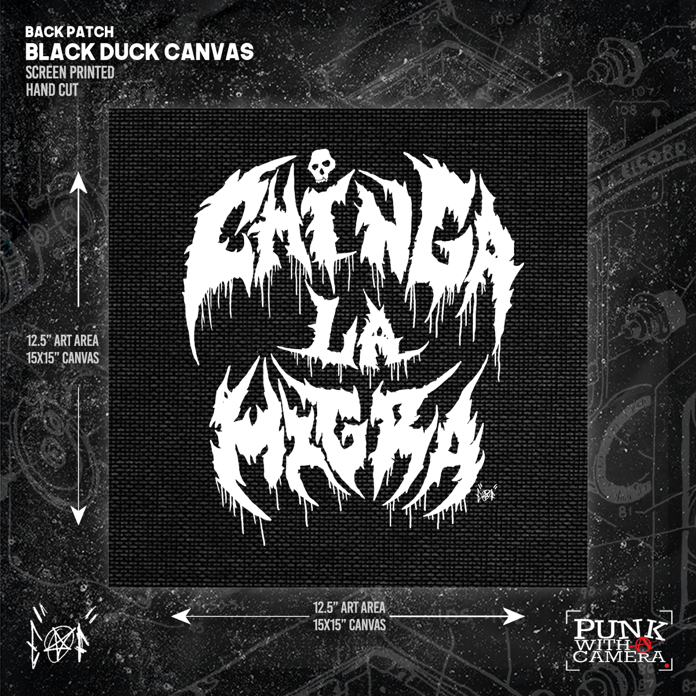 Chinga La Migra - Metal Font - Backpatch