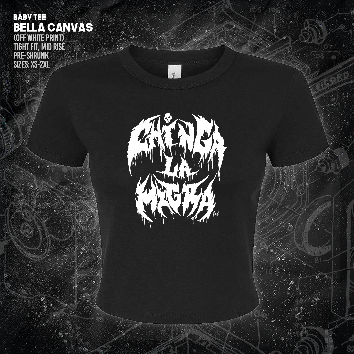 Chinga La Migra - Metal Font - Era Ov Failure - Mutual Aid Design