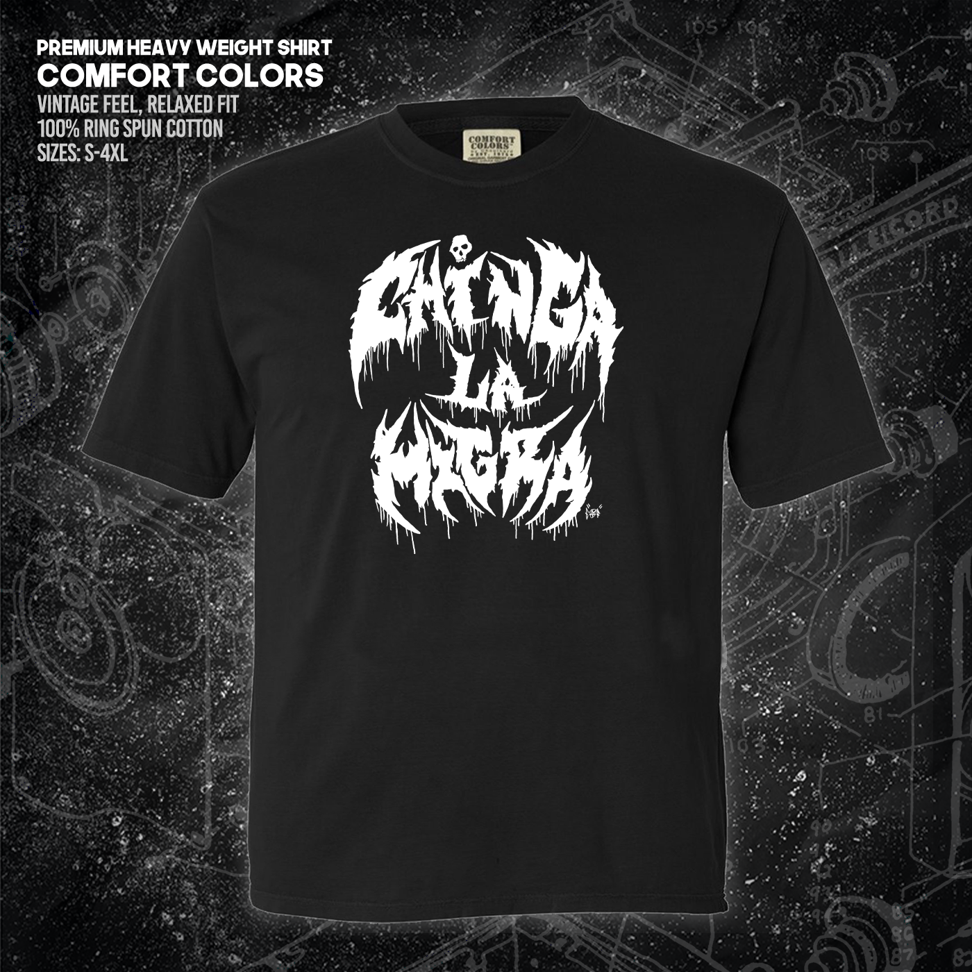 Chinga La Migra - Metal Font - Era Ov Failure - Mutual Aid Design