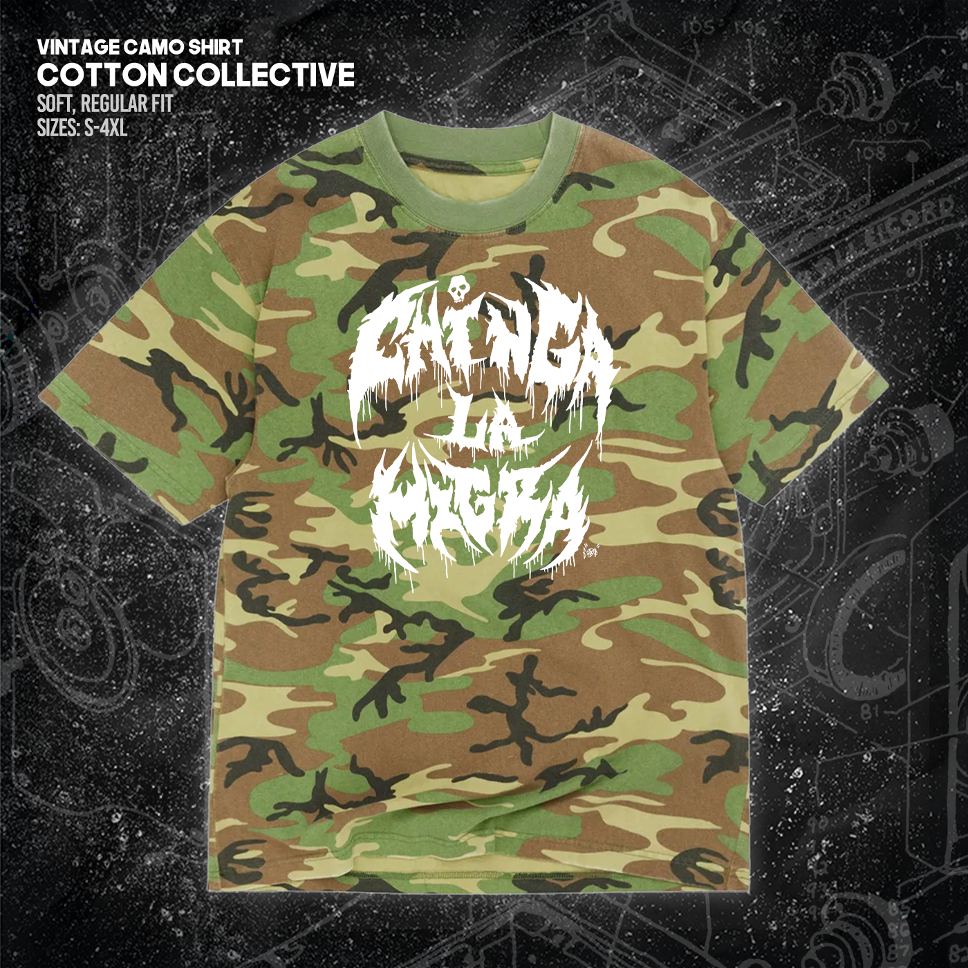 Chinga La Migra - Metal Font - Era Ov Failure - Mutual Aid Design