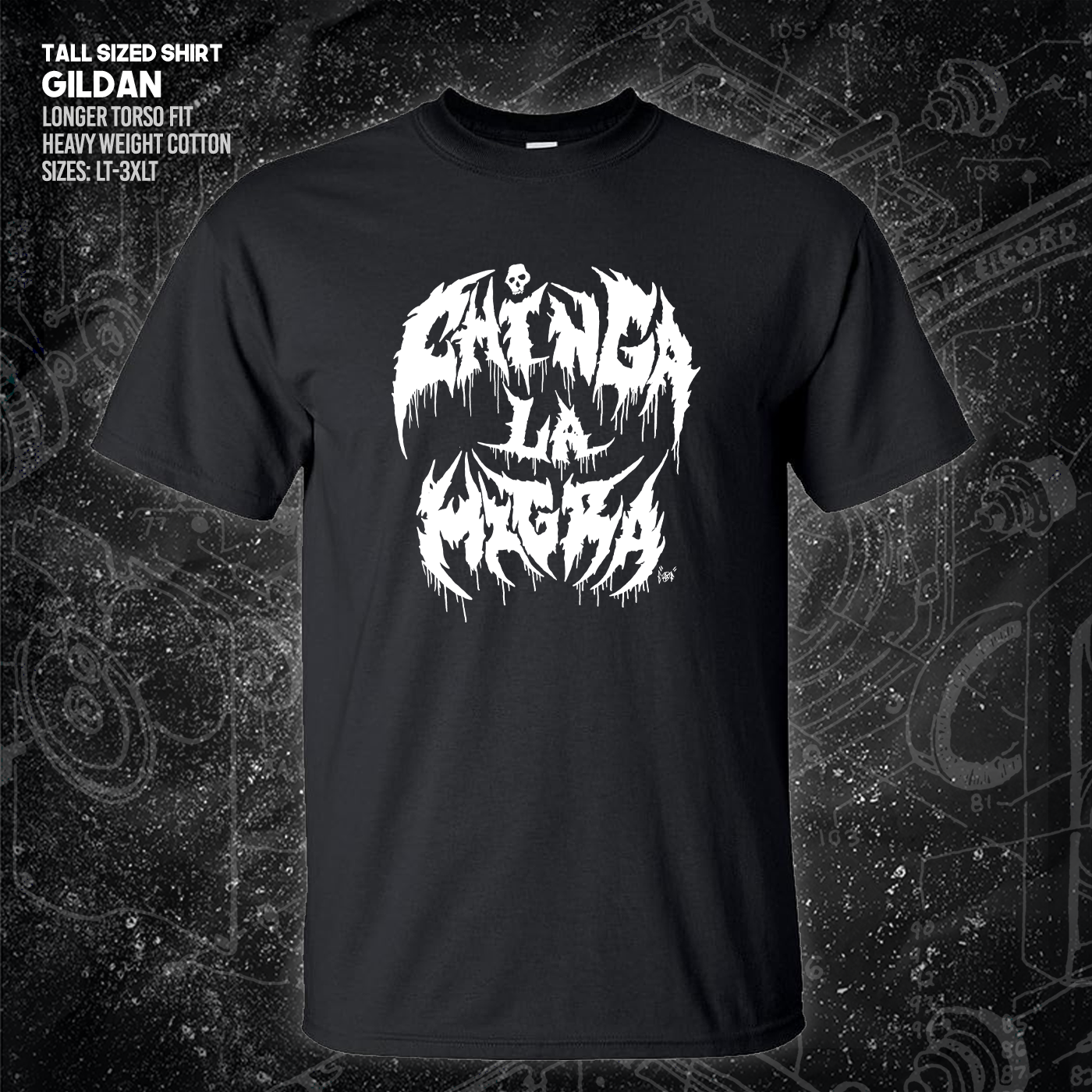 Chinga La Migra - Metal Font - Era Ov Failure - Mutual Aid Design
