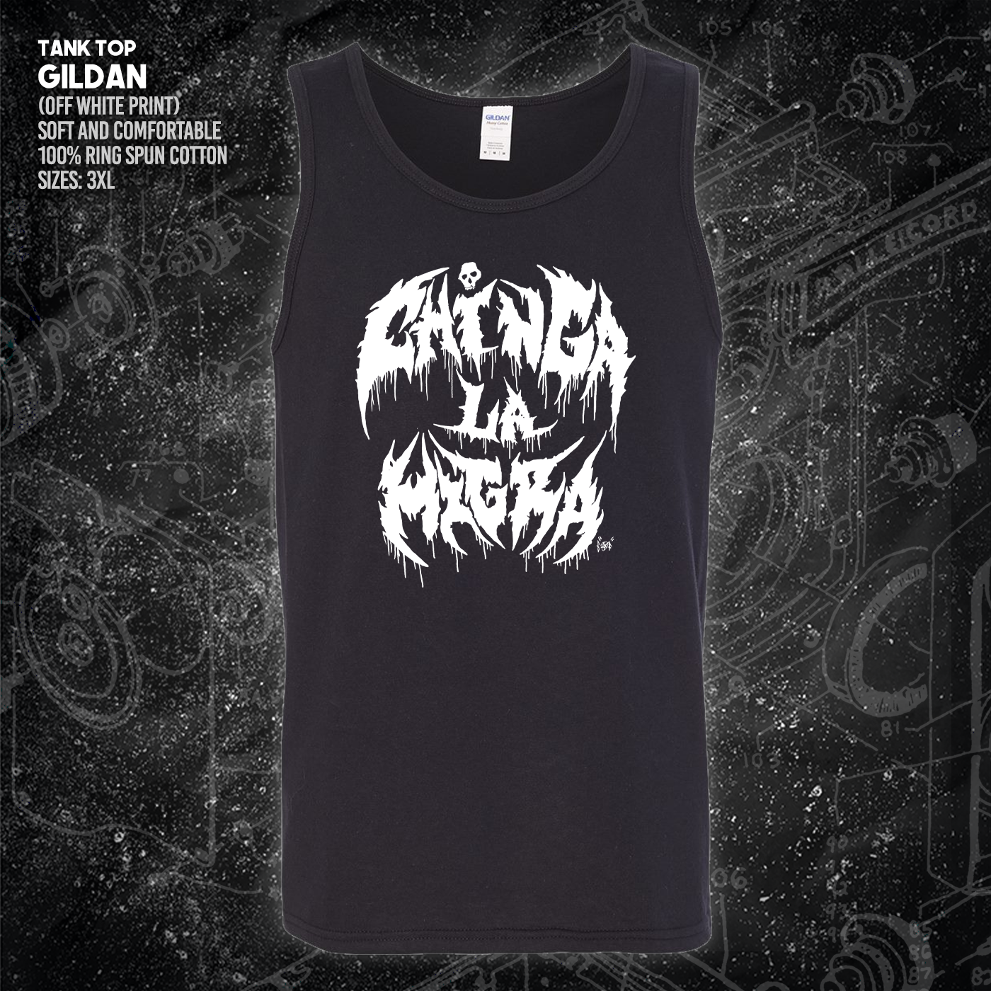 Chinga La Migra - Metal Font - Era Ov Failure - Mutual Aid Design