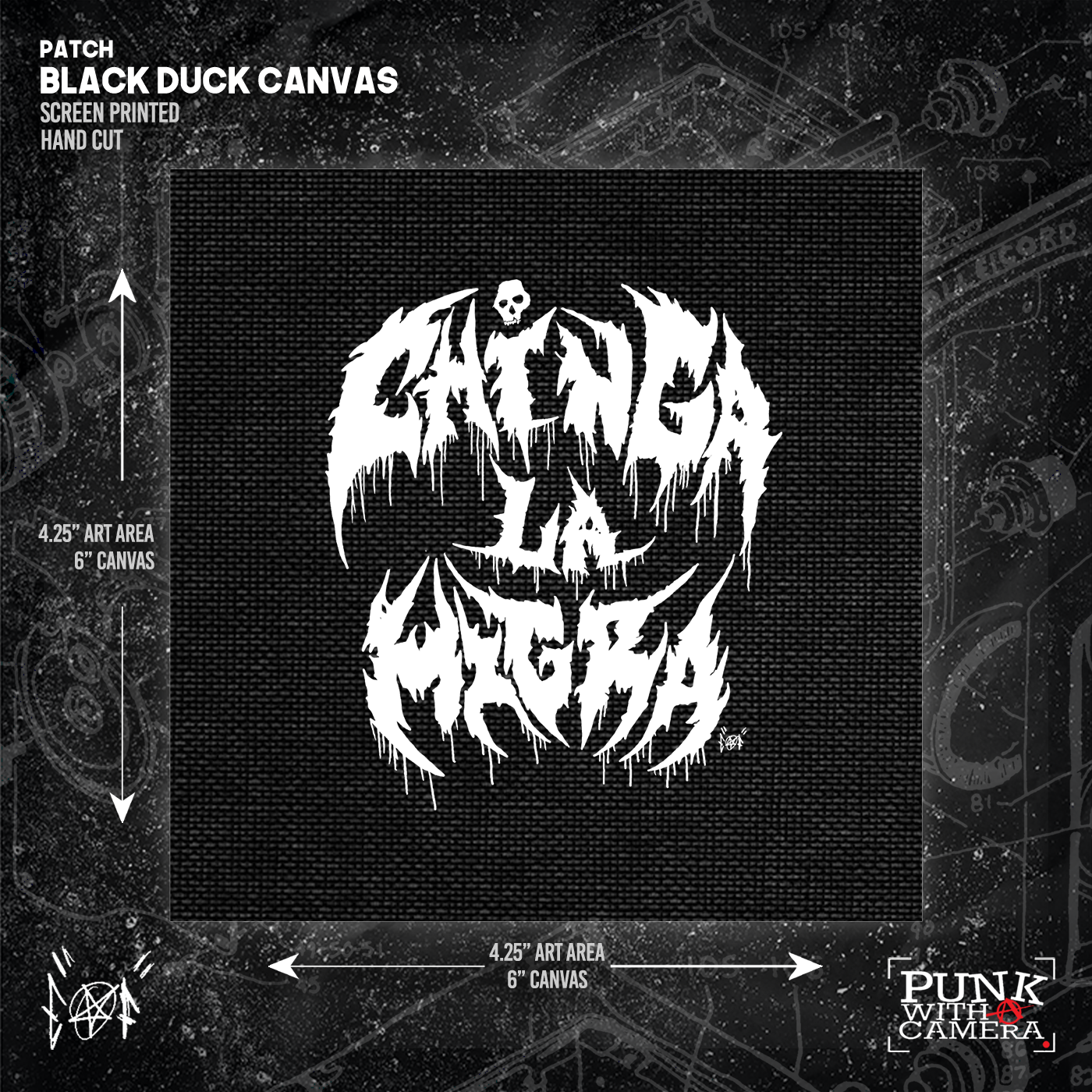 Chinga La Migra - Metal Font - Patch (6x6)