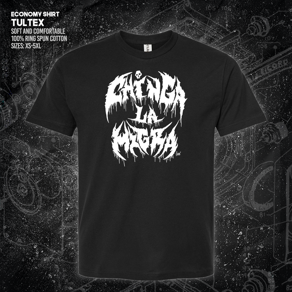 Chinga La Migra - Metal Font - Era Ov Failure - Mutual Aid Design