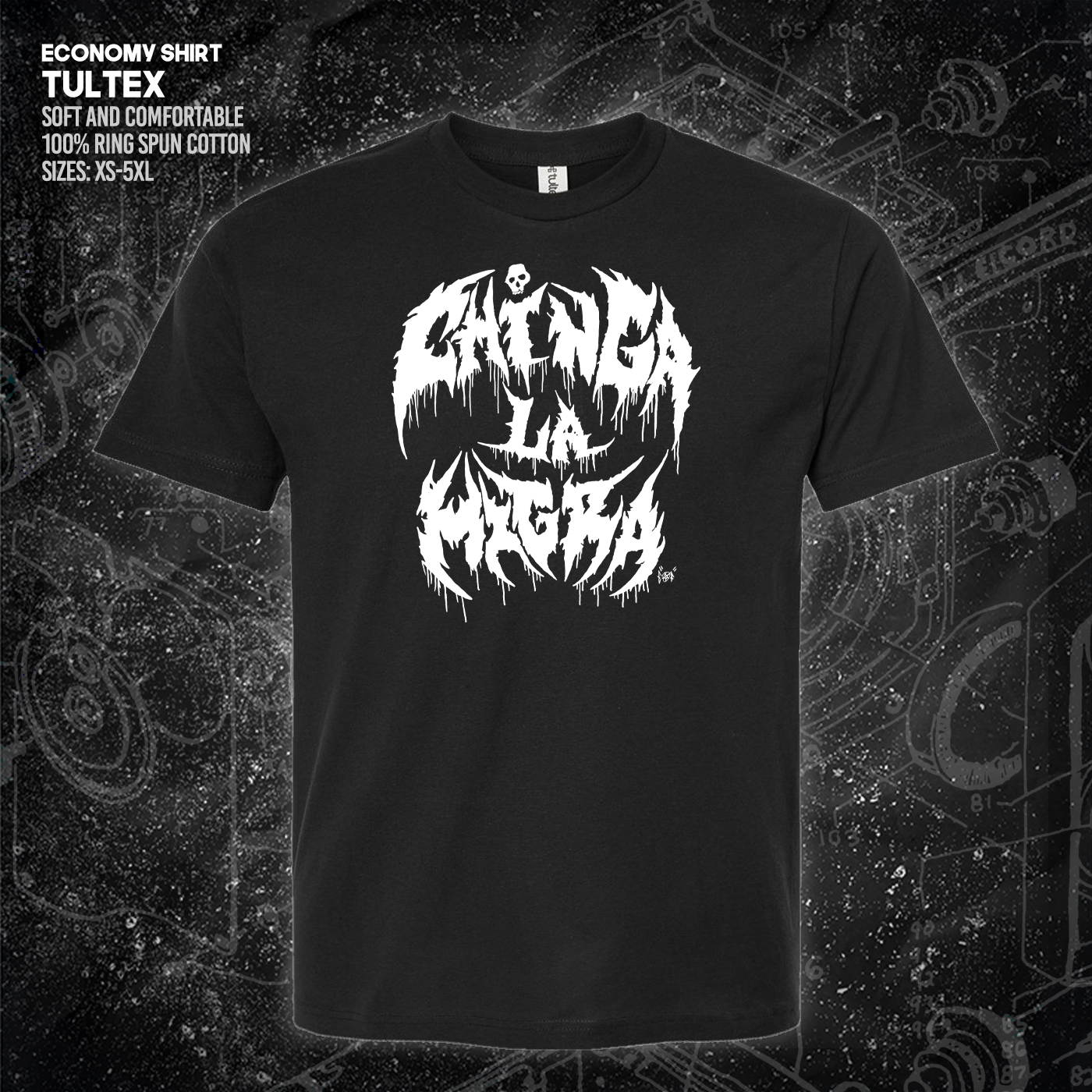 Chinga La Migra - Metal Font - Era Ov Failure - Mutual Aid Design