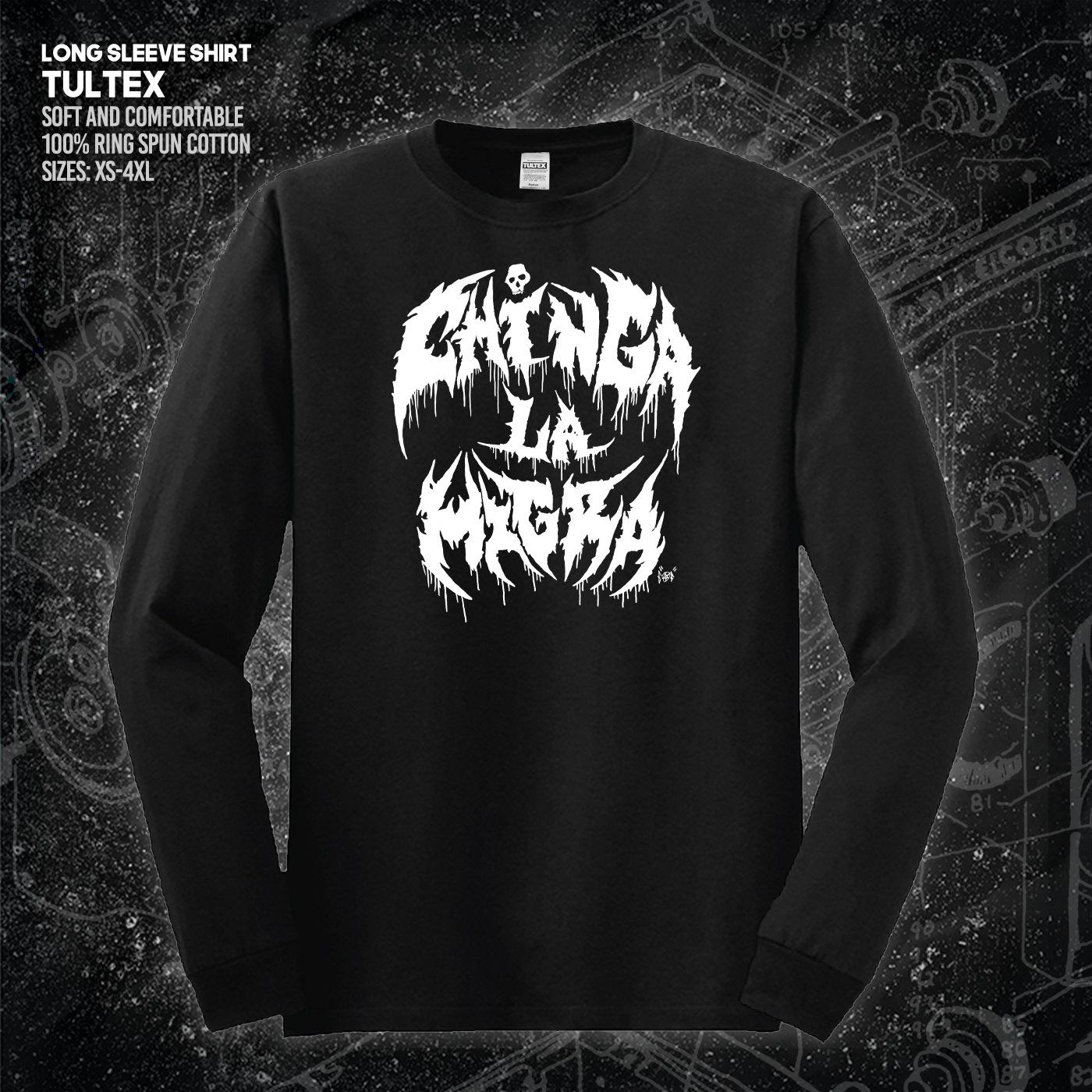 Chinga La Migra - Metal Font - Era Ov Failure - Mutual Aid Design