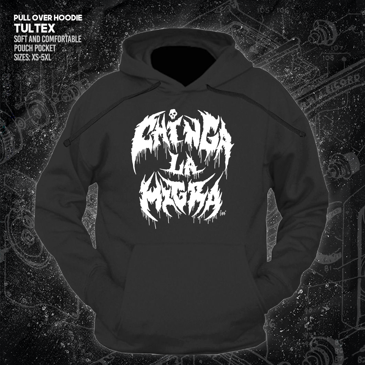 Chinga La Migra - Metal Font - Era Ov Failure - Mutual Aid Design