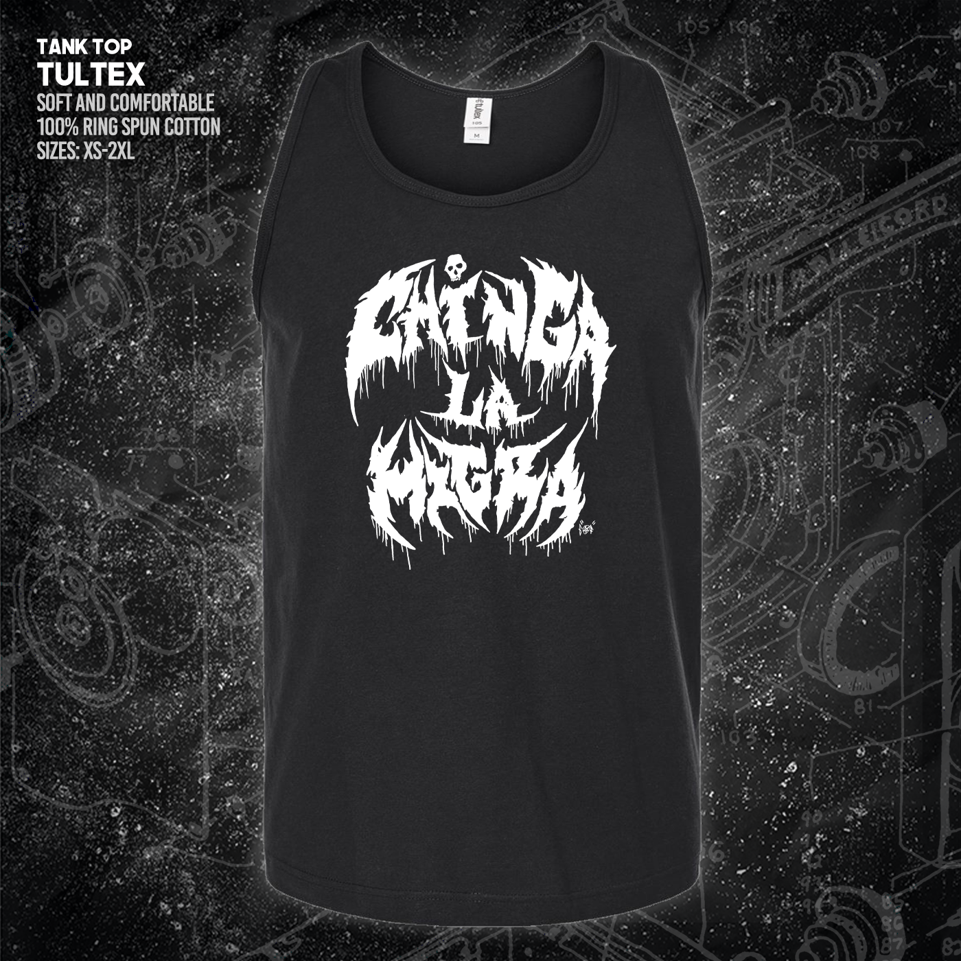 Chinga La Migra - Metal Font - Era Ov Failure - Mutual Aid Design