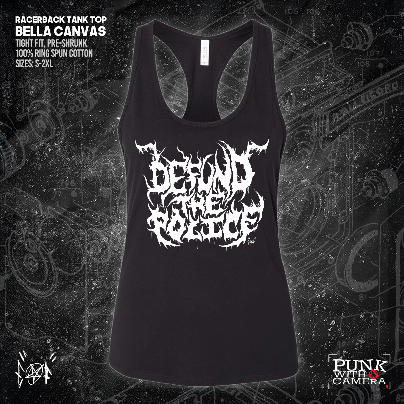 Defund The Police - Metal Font - Era Ov Failure