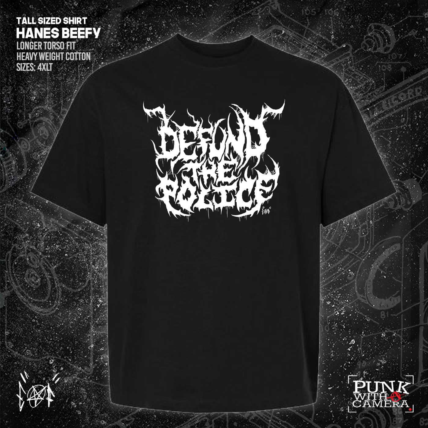 Defund The Police - Metal Font - Era Ov Failure