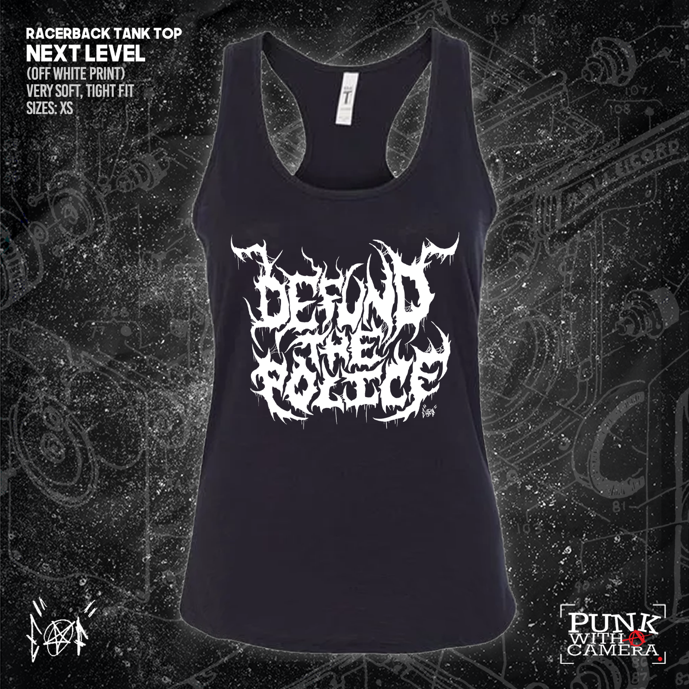 Defund The Police - Metal Font - Era Ov Failure