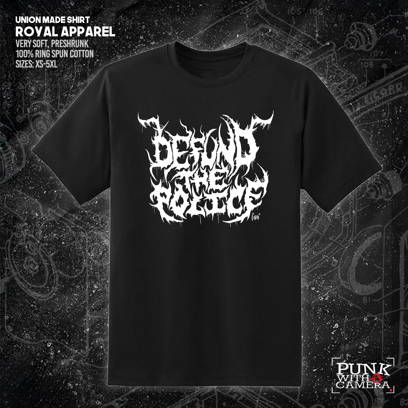 Defund The Police - Metal Font - Era Ov Failure