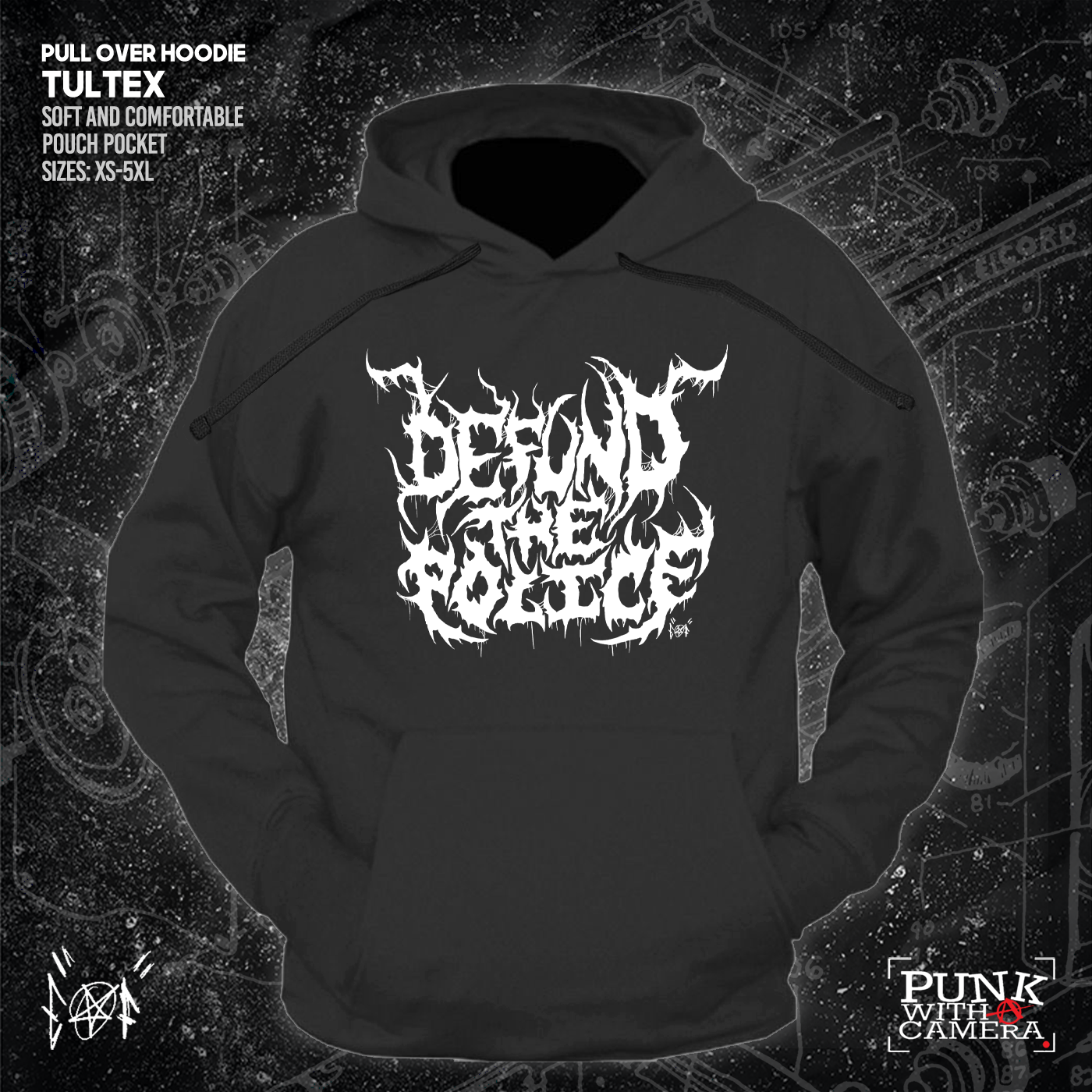 Defund The Police - Metal Font - Era Ov Failure