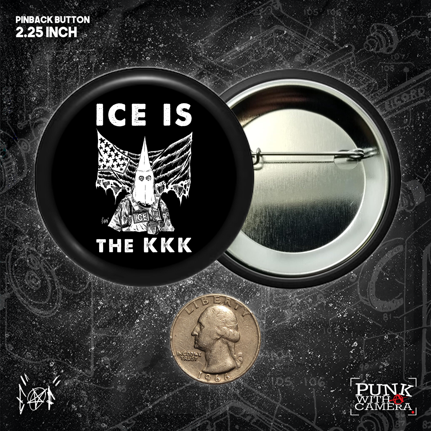 Ice Is The KKK - Buttons (1.25, 1.5, & 2.25 Inch)
