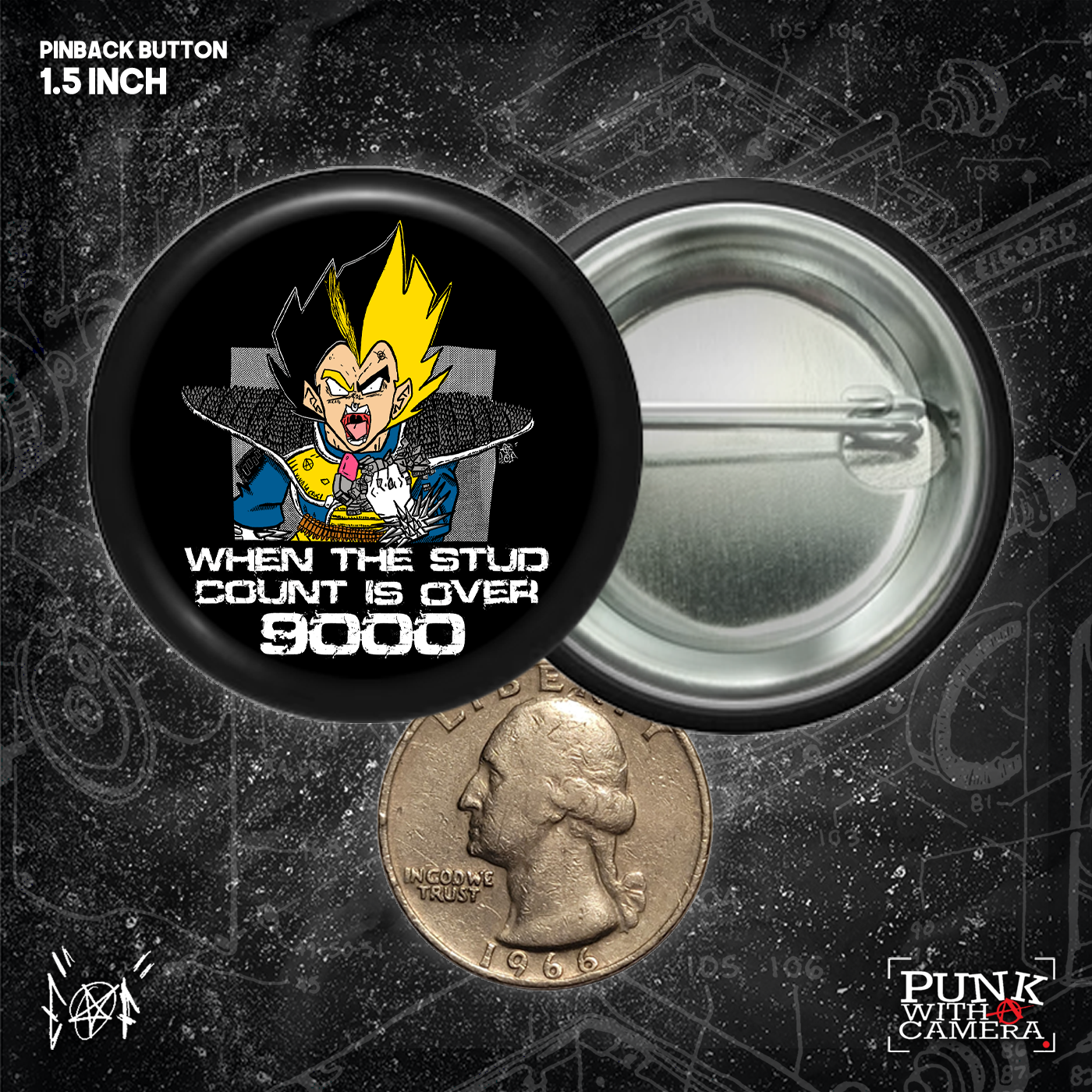 When The Stud Count Is Over 9000 - Buttons (1.25, 1.5, & 2.25 Inch)