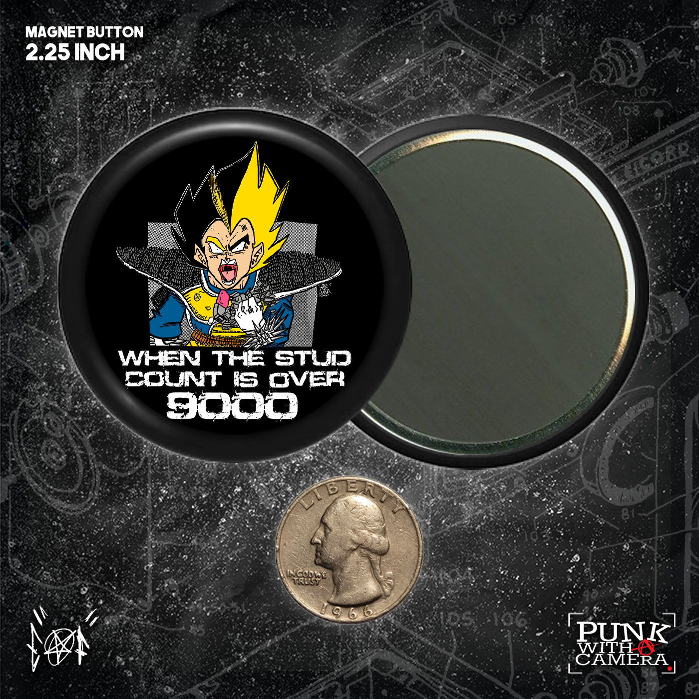 When The Stud Count Is Over 9000 - Buttons (1.25, 1.5, & 2.25 Inch)