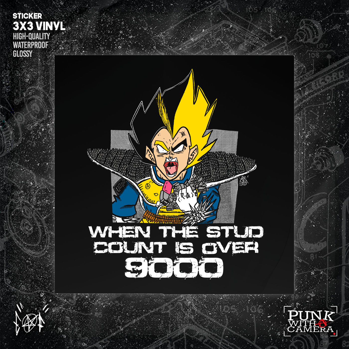 When The Stud Count Is Over 9000 - Sticker (3X3)