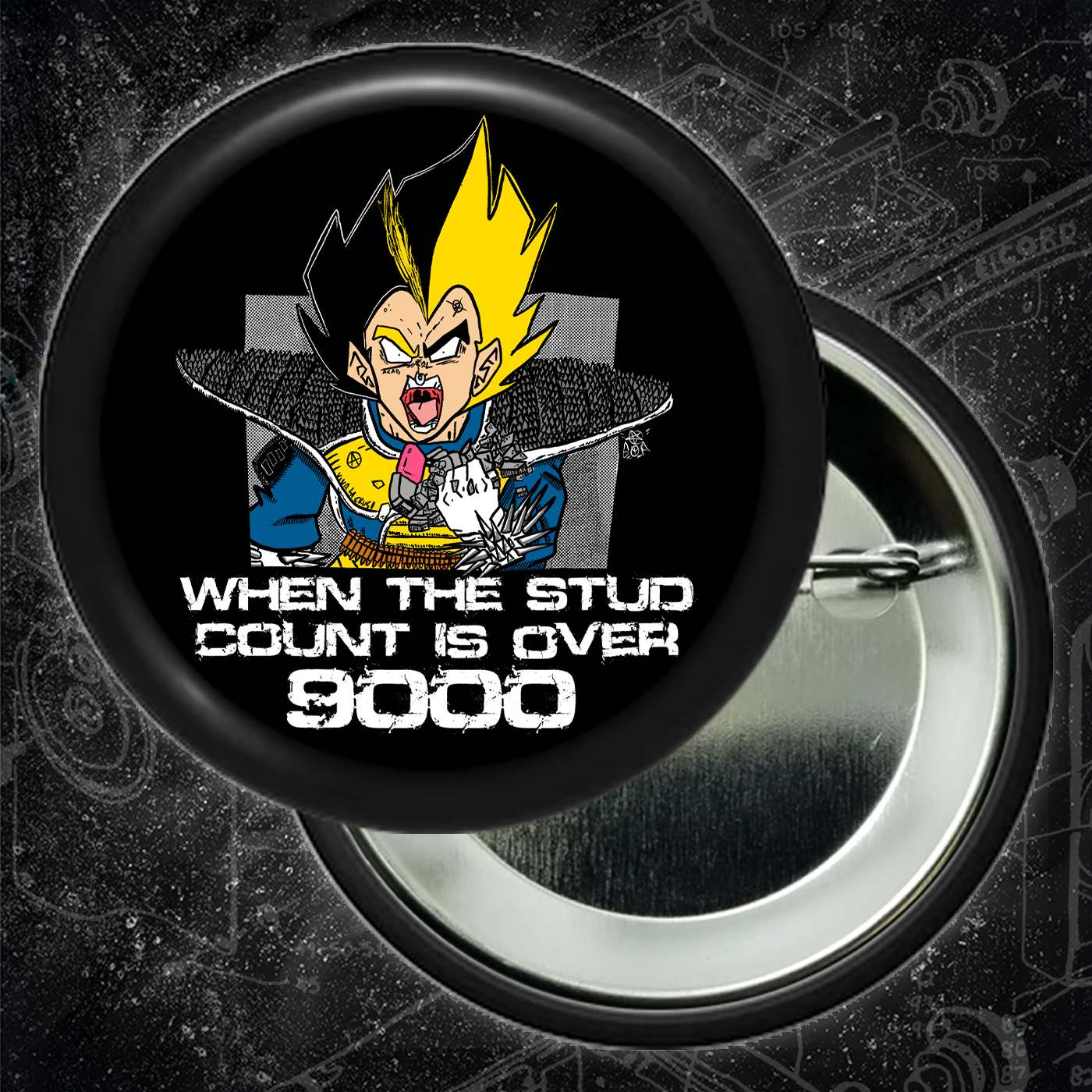 When The Stud Count Is Over 9000 - Buttons (1.25, 1.5, & 2.25 Inch)