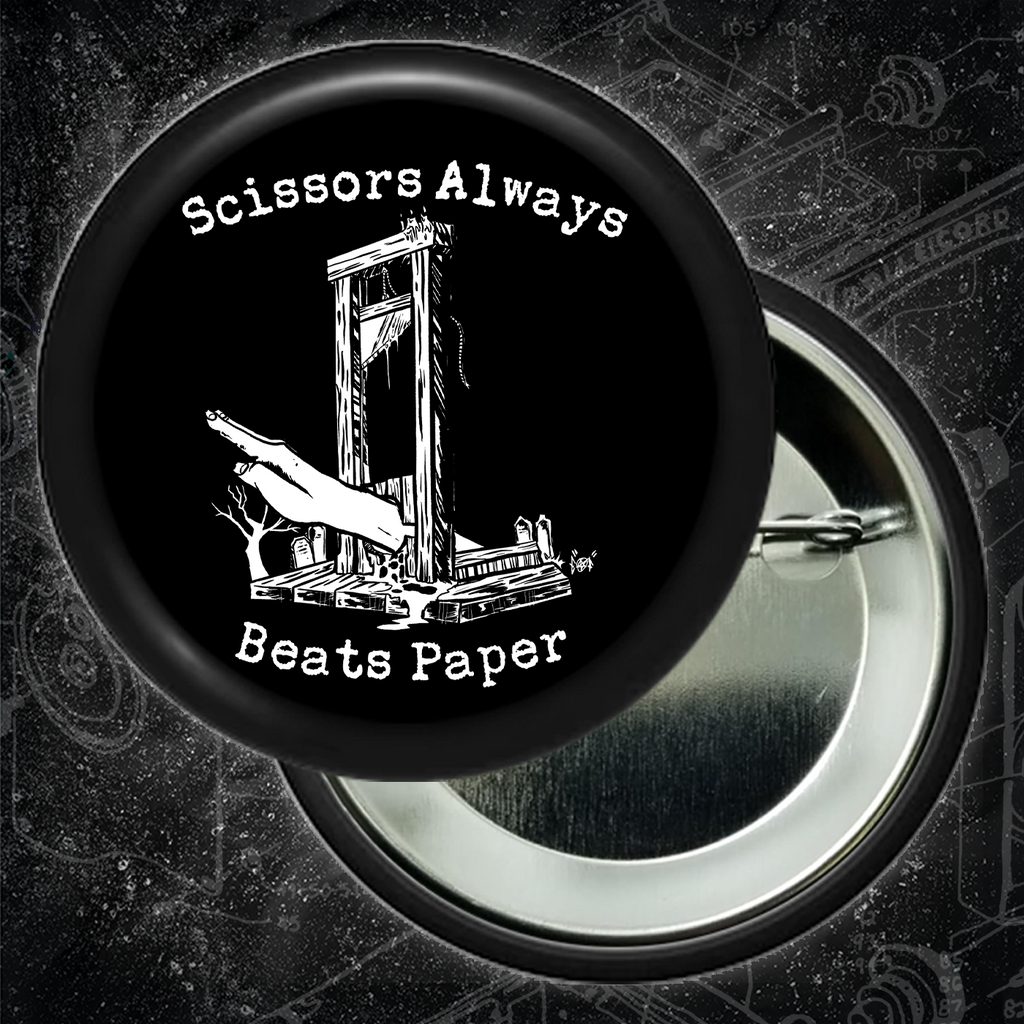 Scissors Beats Paper - Buttons 2.25 Inch