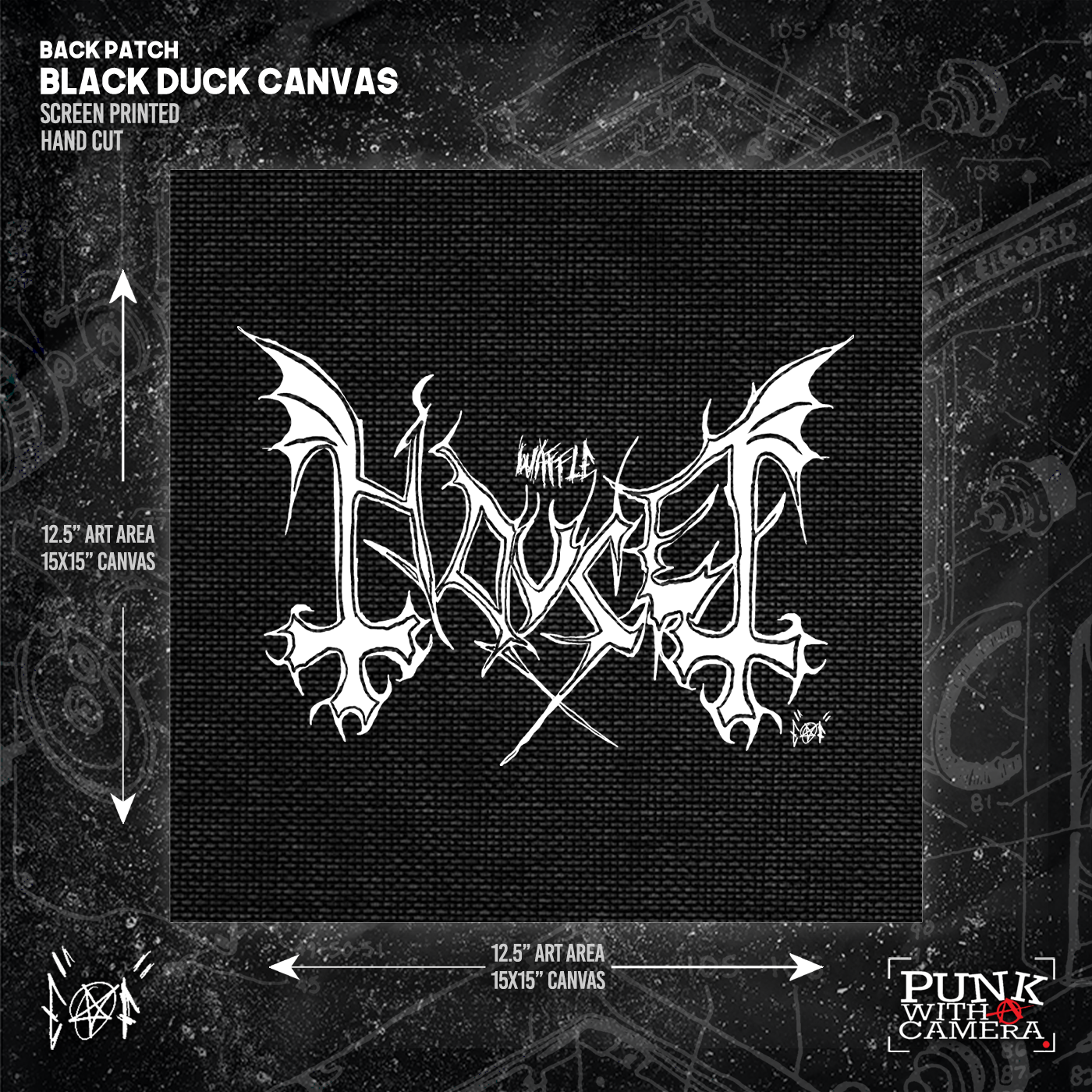 Waffle House Mayhem Font - Backpatch