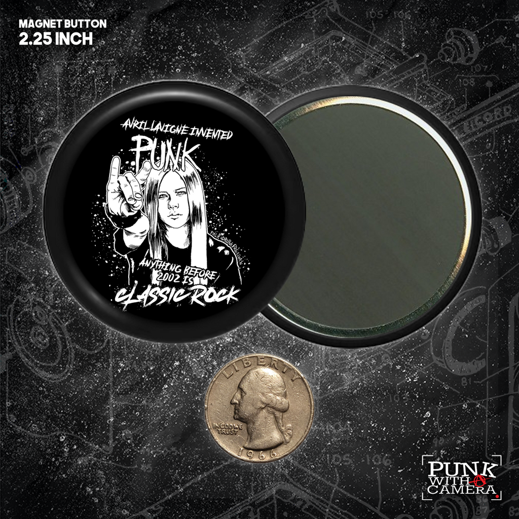 Avril Lavigne Invented Punk Anything Before 2002 Is Classic Rock - Buttons (1.5 & 2.25 Inch)