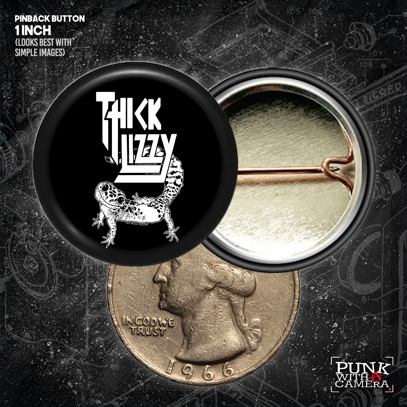 Thick Lizzy - Buttons (1, 1.25, 1.5, & 2.25 Inch)