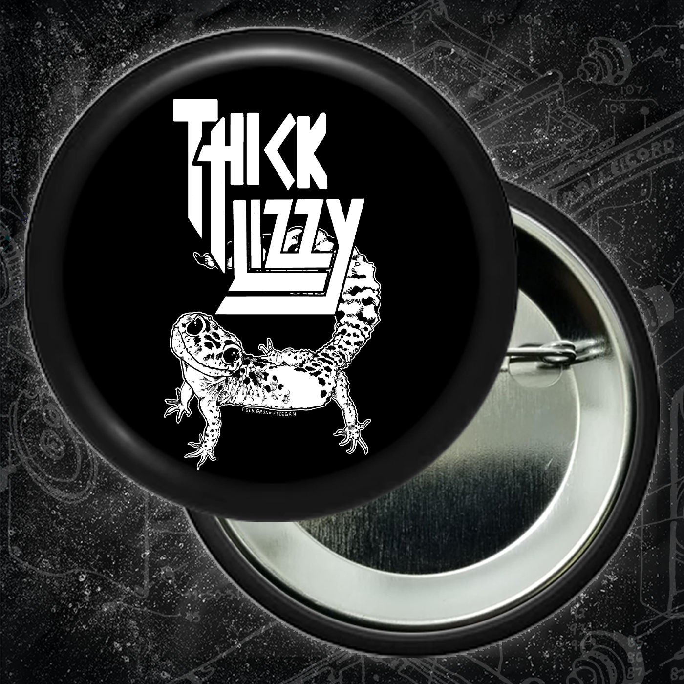Thick Lizzy - Buttons (1, 1.25, 1.5, & 2.25 Inch)