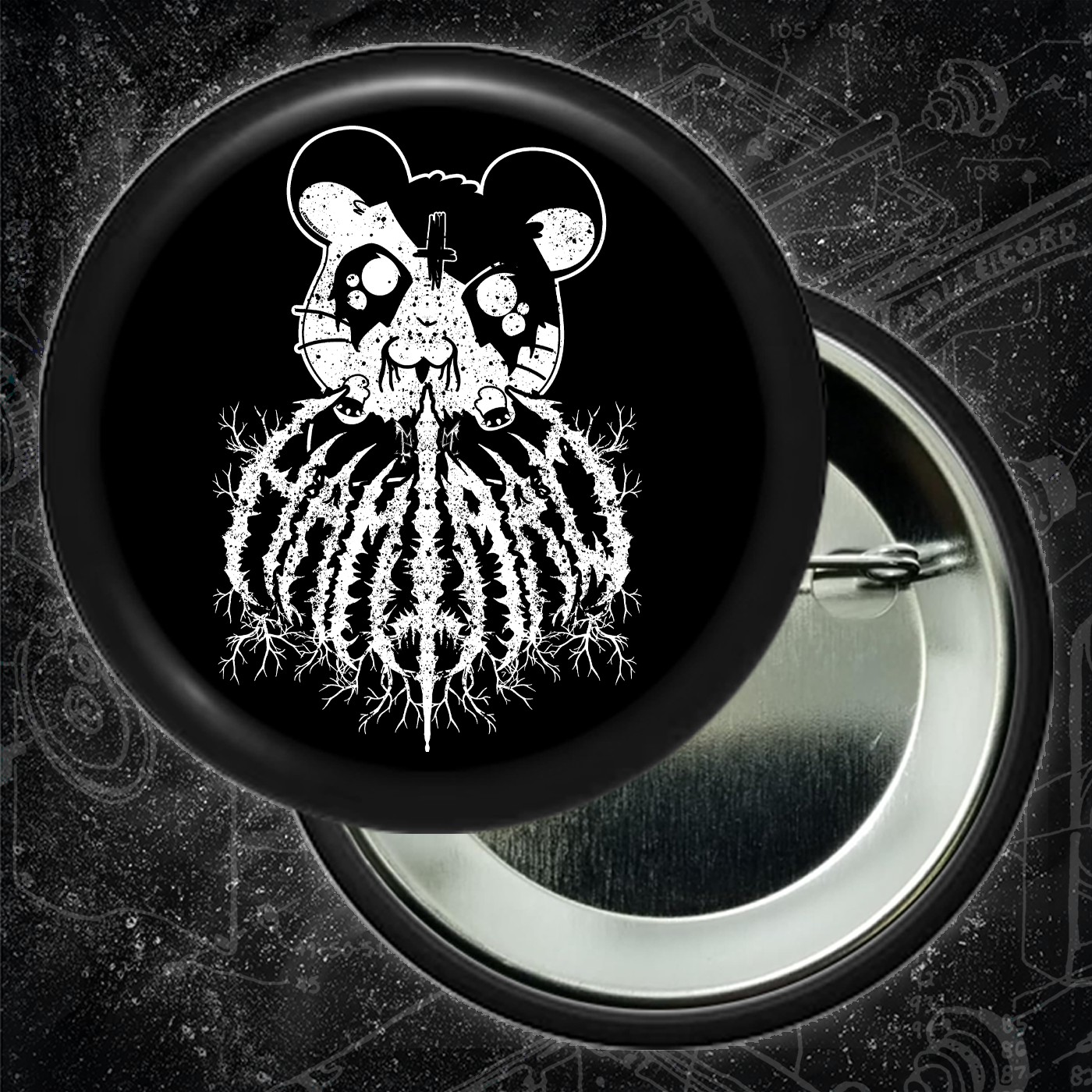 Heavy Metal Hamtaro - Buttons (1, 1.25 1.5, & 2.25 Inch)